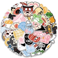 1050pcs anime cute cartoon japanese fortune cat kawaii objects stickers diy scrapbook laptop motorcycle decal graffiti sticker