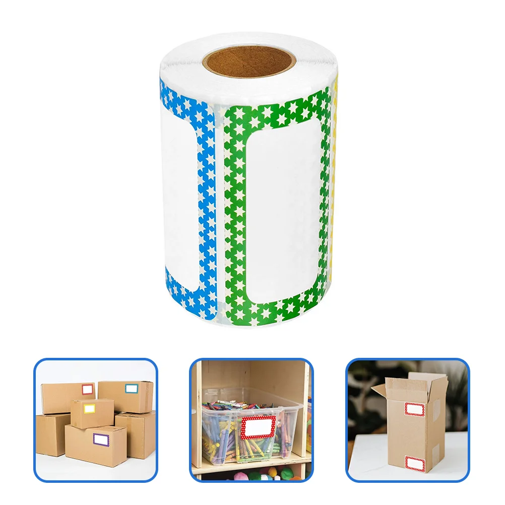 

1 Roll Name Tag Sticker Portable Practical Handwriting Adhesive Notes Sticker Blank Sticker Name Sticker