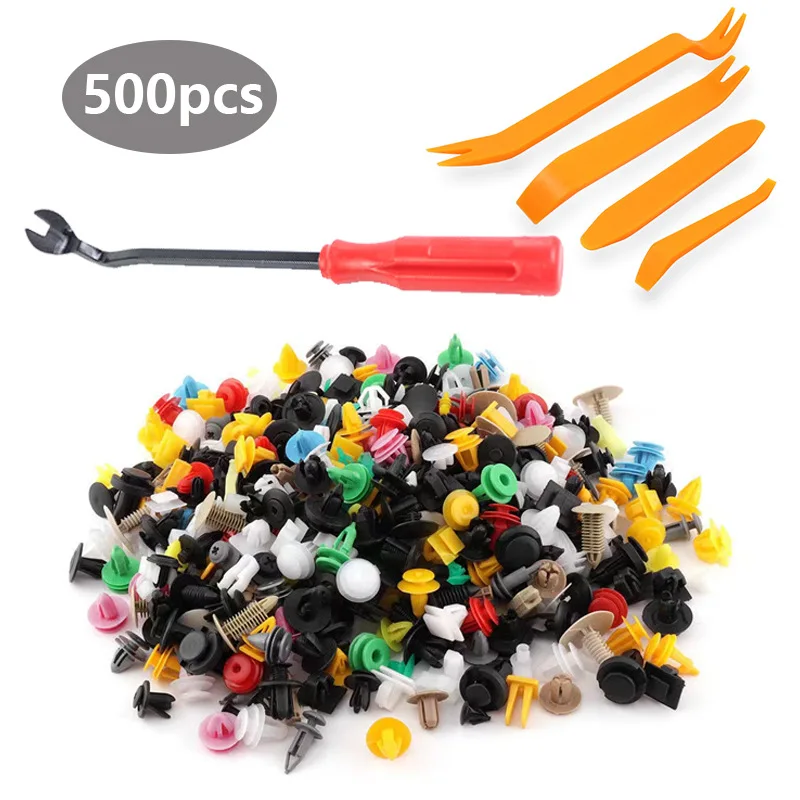 

Автомобильный модифицированный пластиковый брызговик бампер универсальный зажим Автомобильная Пряжка 500 шт. смешанный декоративный зажим фиксированная нейлоновая дверная пряжка