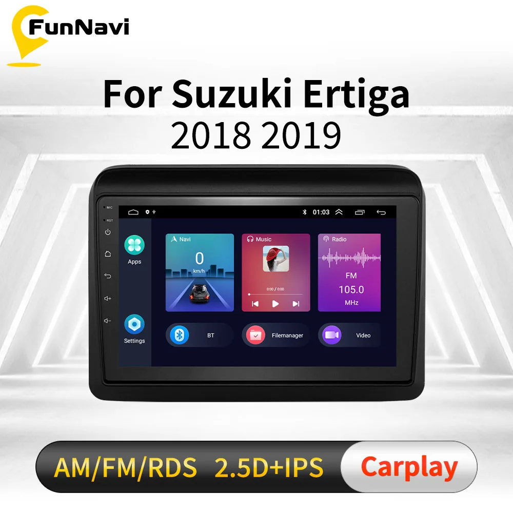 

Автомобильная стереосистема для Suzuki ERTIGA 2018 2019, автомобильный мультимедийный плеер, GPS Авторадио, 2 Din, FM-радио, поддержка Wi-Fi, DVR, головное устр...