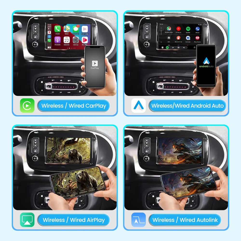 Фото Интерфейс JoyeAuto для Mercedes-Benz 2016-2019 Smart FORTWO/FORFOUR, беспроводной модуль CarPlay, Android Auto, Car Airplay, Mirror-Link №2