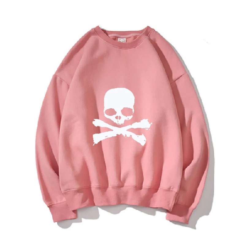 

Y2K Gothic Street Skull Print Crew Neck Hoodie Men and Women Punk Harajuku Hip Hop Sweatshirt Gothic Top