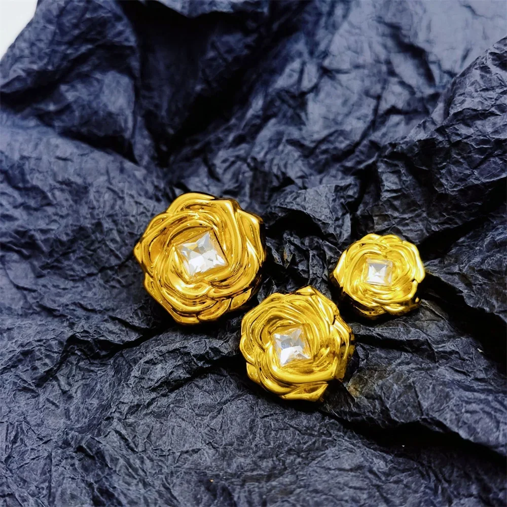 10 шт./компл. винтажные модные инкрустированные квадратные стразы в форме розы