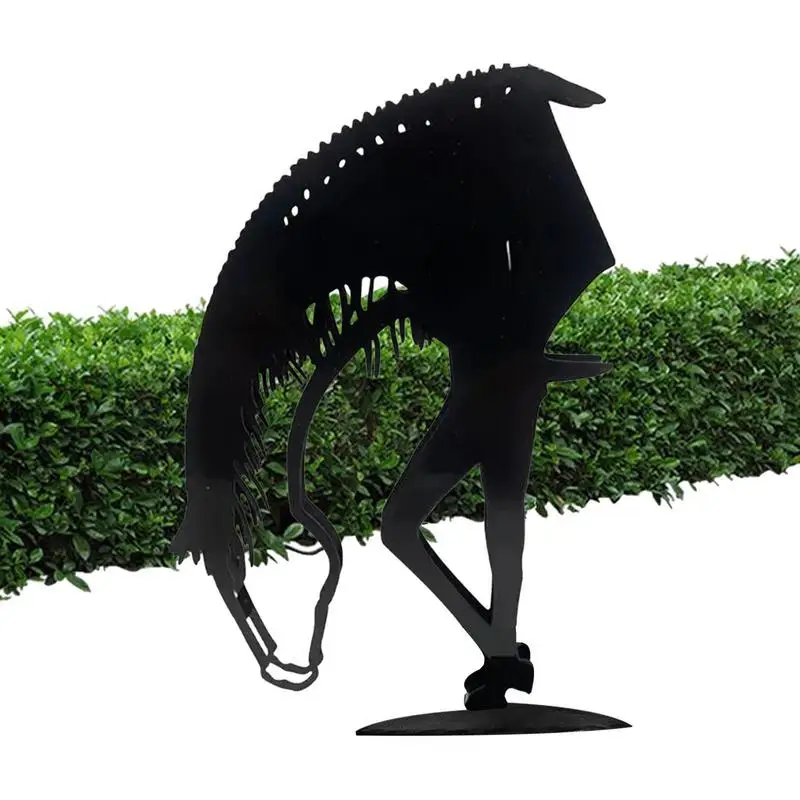 

Скульптура лошади, современная металлическая статуя лошади для фуражирования в деревенском стиле, металлическое Искусство Лошади для дома, улицы, украшение для дома и сада