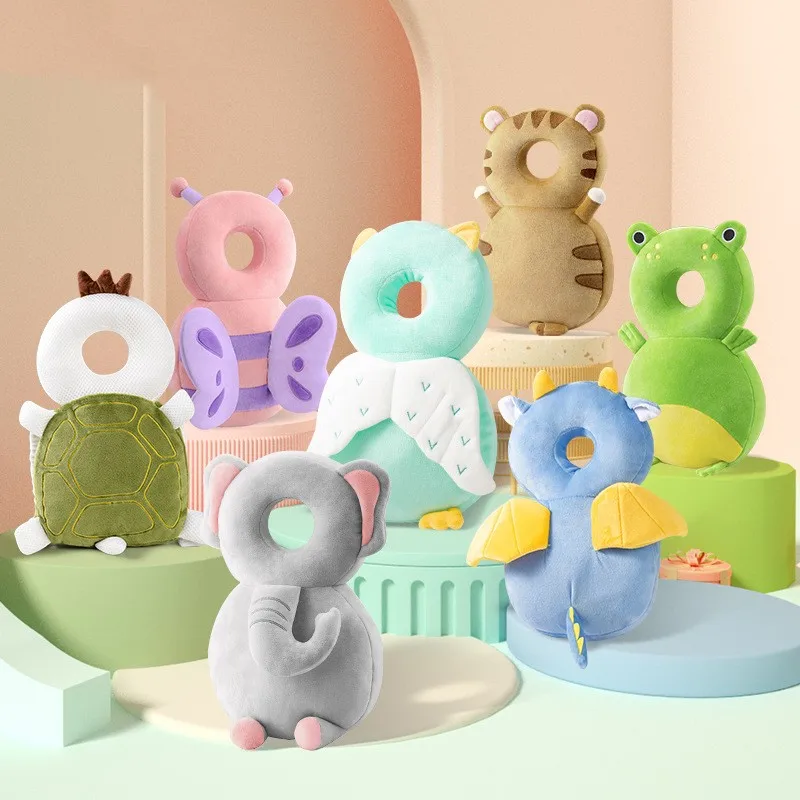

Baby Head Pillow Toddler Children Head Protection Pillow Breathable Plush Cartoon Cushion Infant Safe Care Bedding Gadgets