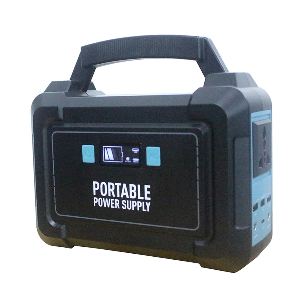 

Outdoor 40000mAh Portable Power Station 110V AC 12V DC Type C Charger Lithium Battery Power Bank Camping Generator with panel