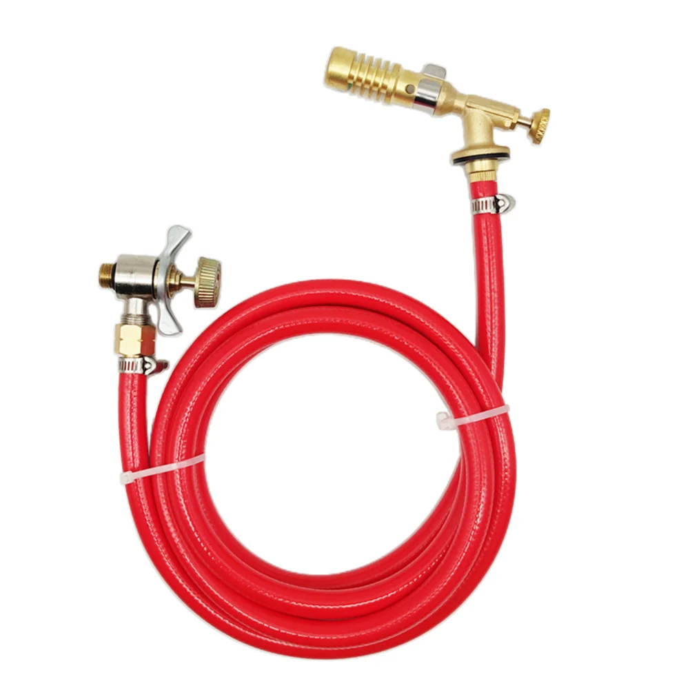 

Brass Middle East Liquefied Gas Welding Torch Flamethrower With Hose Soldering Outdoor Camping BBQ Picnic Cooking Equipment