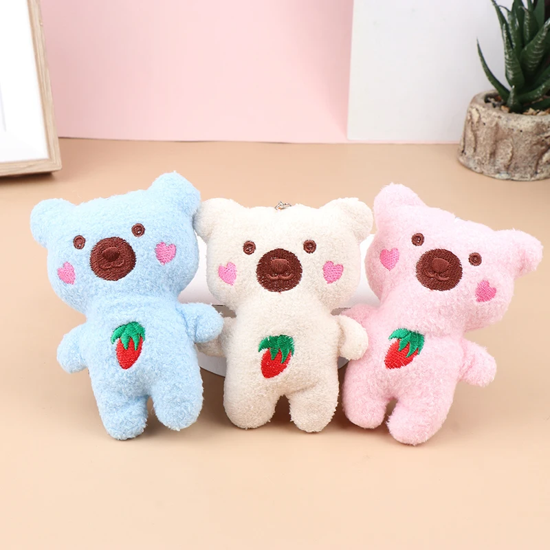 

Cartoon Cute Strawberry Doll Keychain Innovative Plush Animal Stuffed Toys Pendent Girl Small Gift Bag Decoration