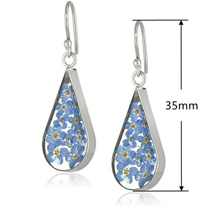 

Fashion Girl Earring Silver Drop Earrings Flower Cubic Zircon Women Jewelry