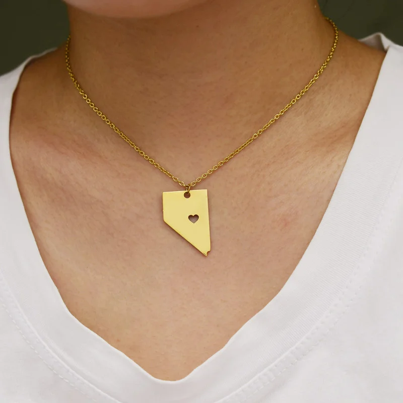 

European And American Stainless Steel Nevada Week Pendant Necklace