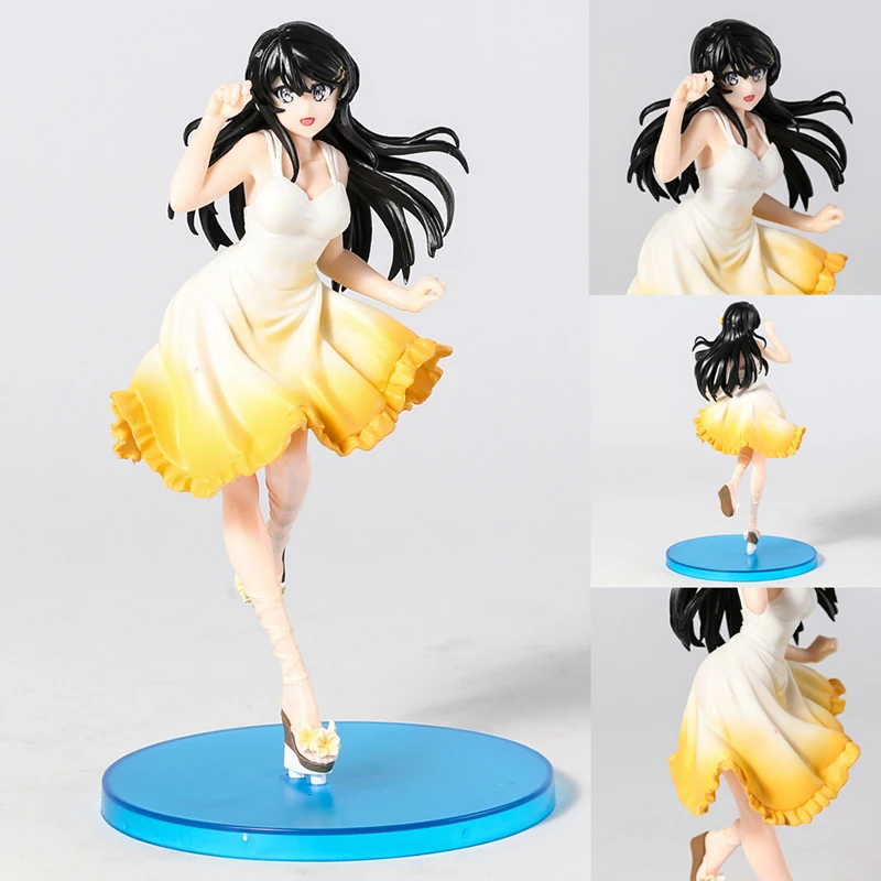

Rascal Does Not Dream of Bunny Girl Senpai Sakurajima Mai Summer Dress Ver. Collectible Figure Anime Sexy Beauty Model Toy