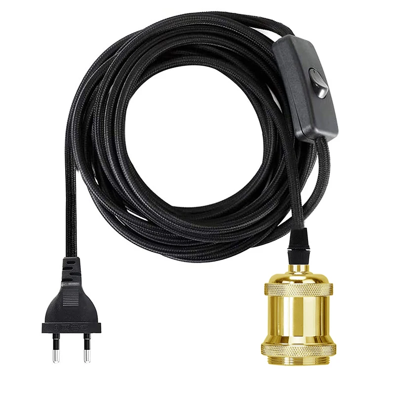 

Держатель подвесного светильника 3,5 м черный металл E27 220В