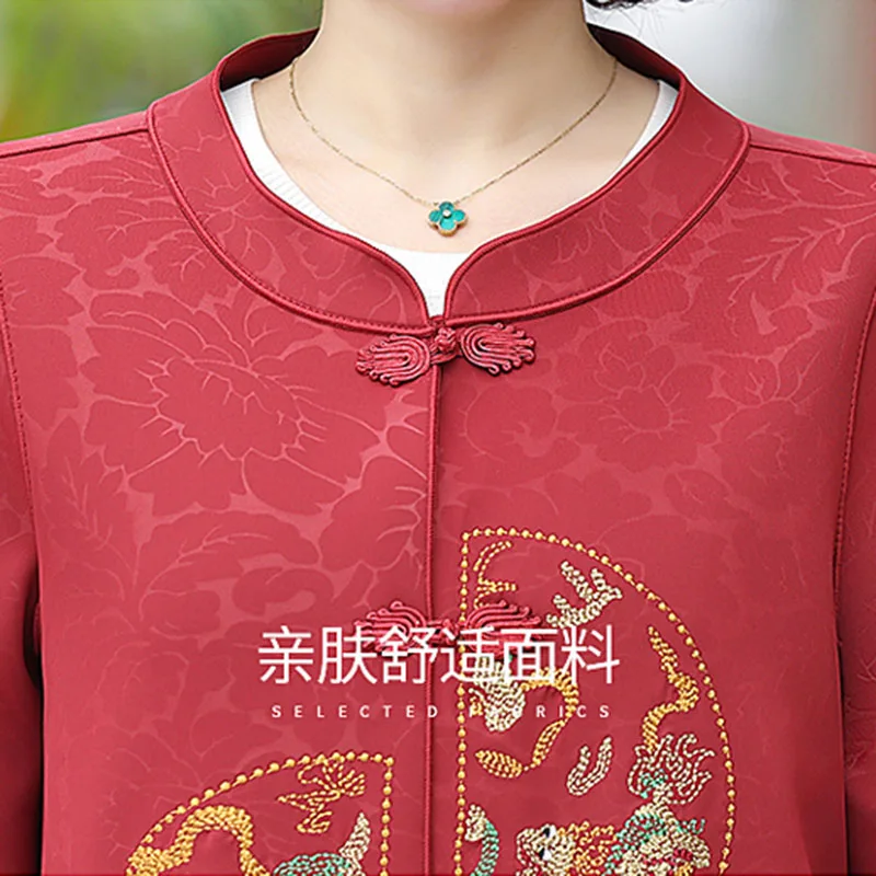 Женское демисезонное пальто Guofeng новинка 2024 тонкий топ с длинными рукавами