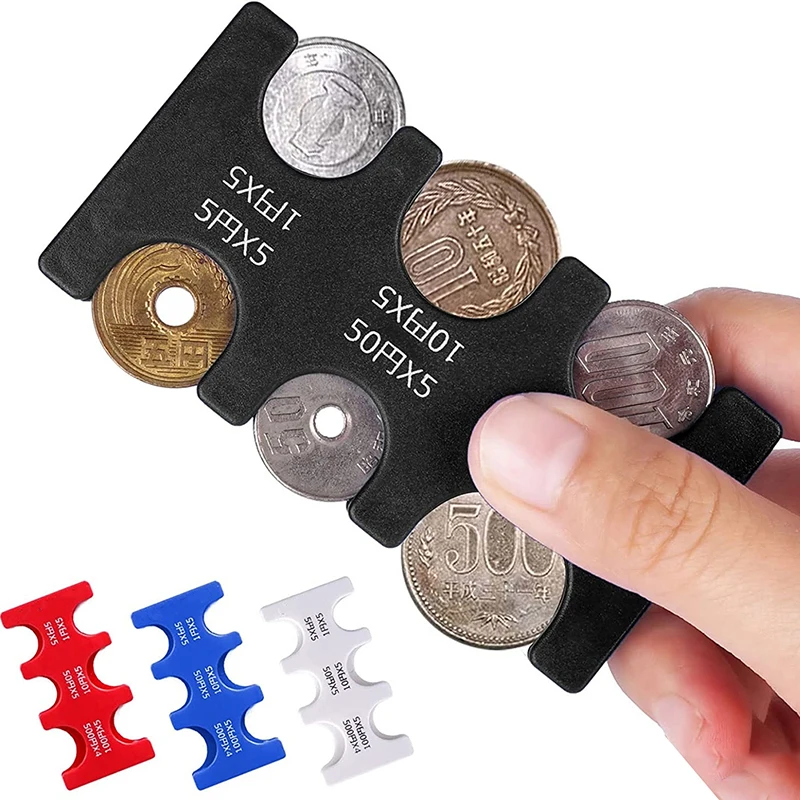 

1pc Plastic Coin Collection Purse Wallet Car Coin Changer Holder Organizer Mini Euro Coin Dispenser Storage Box