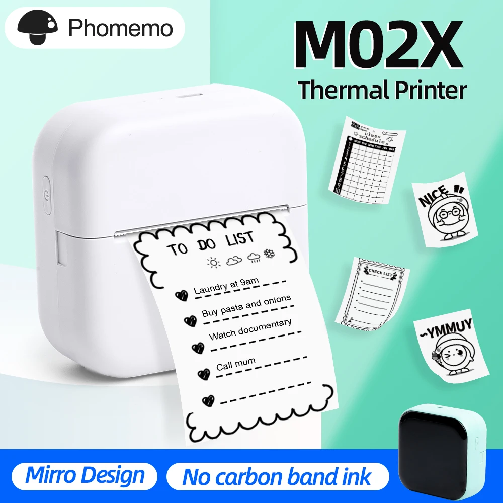 Портативный мини-Термопринтер для этикеток Phomemo M02X с Mirro-дизайном 57 мм