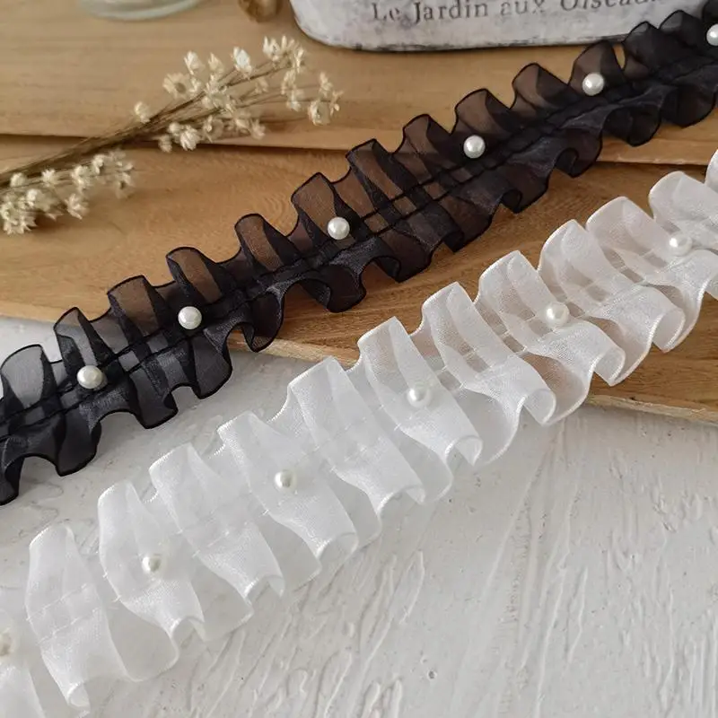 Органза лист лотоса кружево волнистая лента кружевные аксессуары бусины для