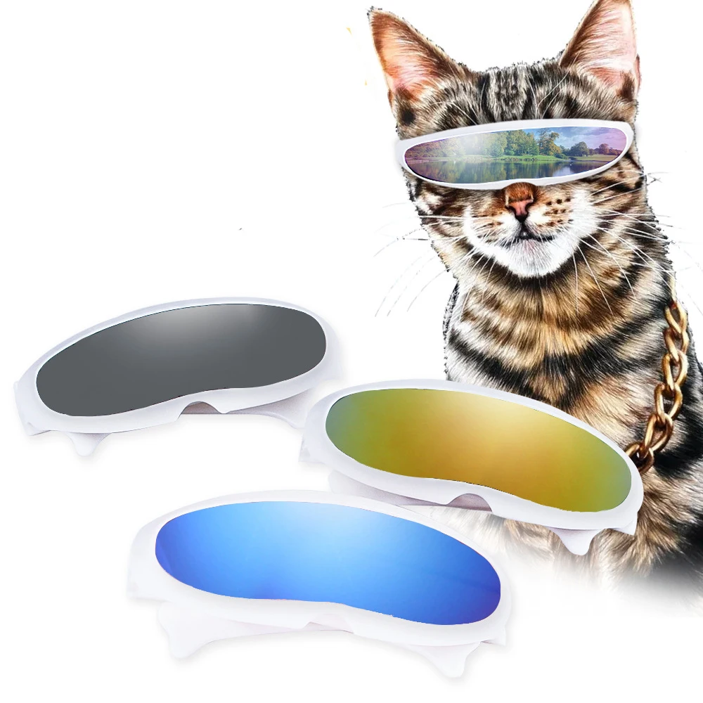 

2Piece Set Fashion Funny Cute Pet Sunglasses Glasses Classic Vintage Round Prince Sunglasses for Cats Chihuahuas or Small Dogs