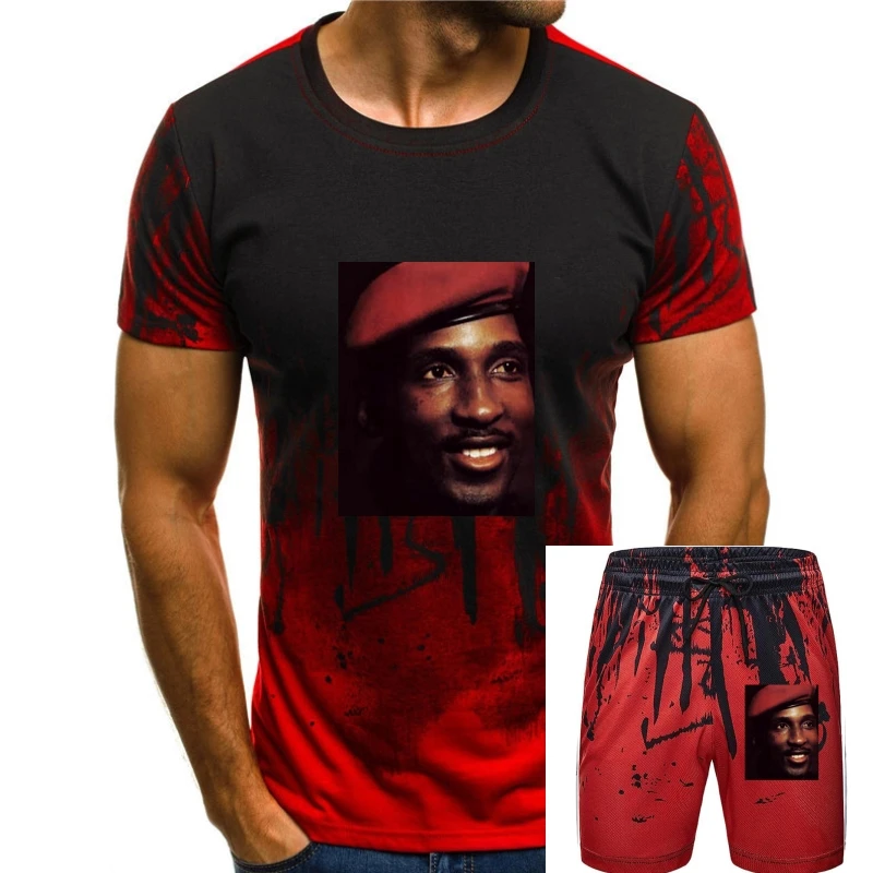 

Thomas Sankara Burkina Faso Africa Men'S Tshirts Mens Streetwear T Shirt 3D Print T Shirts Black Of White