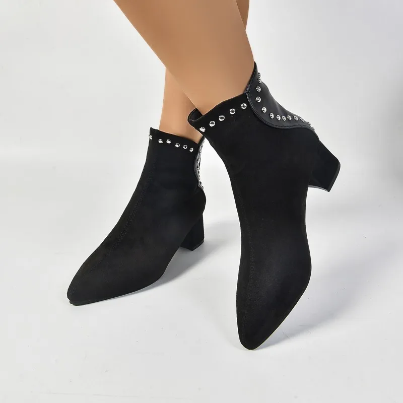 2024 женская обувь высокого качества женские ботильоны модные современные ботинки
