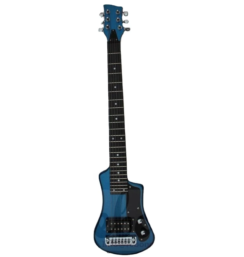 

6 String mini travel electric guitar in Blue Colour