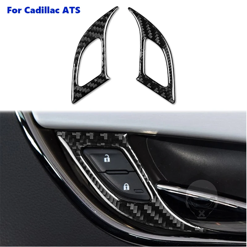 

Наклейка на дверной замок, из углеродного волокна, для Cadillac Ats 2013-2019