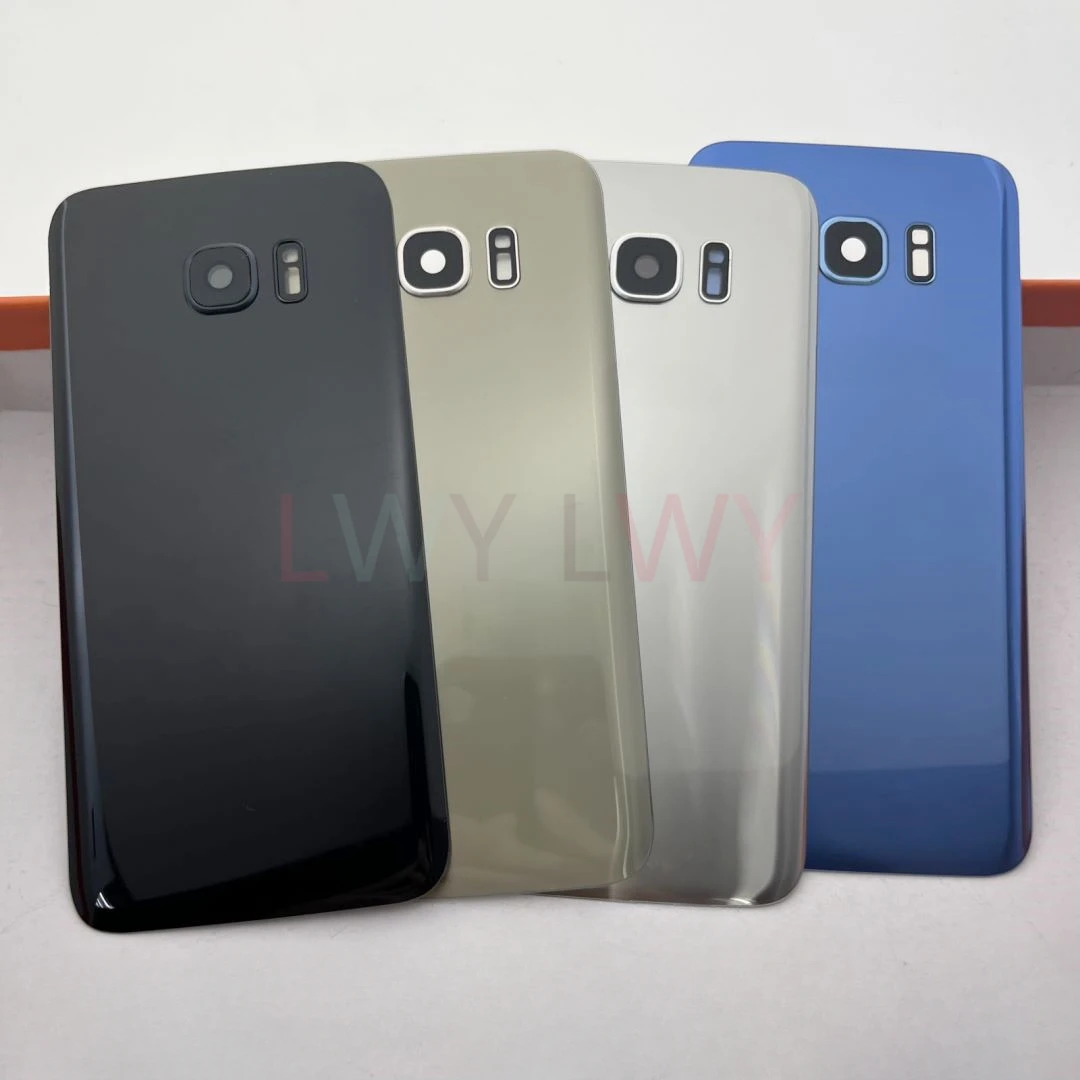 Для Samsung Galaxy S7 Edge G935 G930 задняя крышка батарейного отсека стеклянная корпуса с