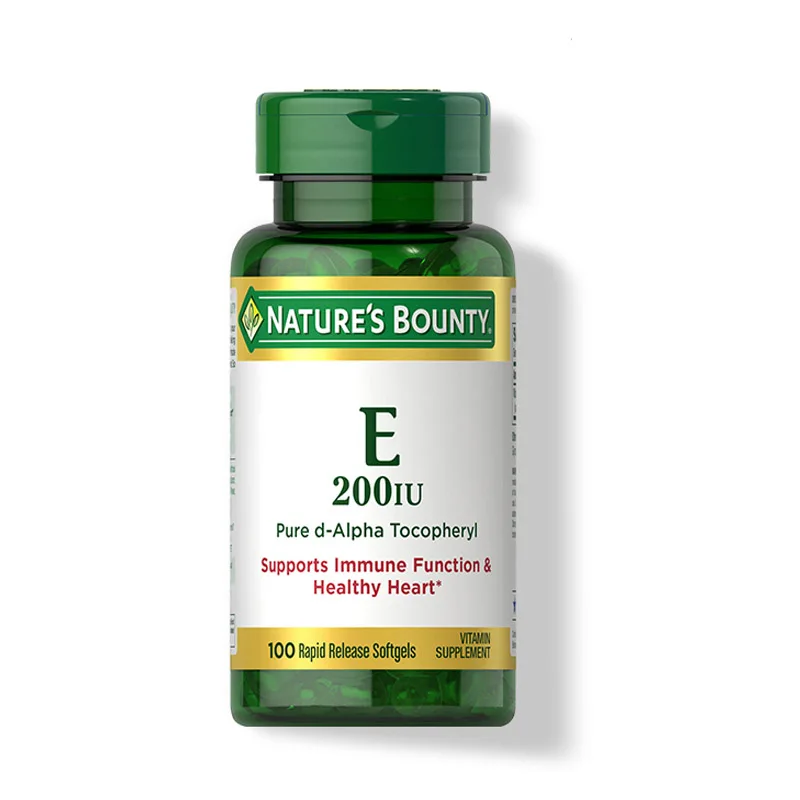 

NATURE'S BOUNTY Vitamin E Soft Capsules 100 Capsules/Bottle Free Shipping