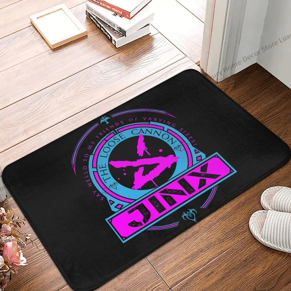 

League of Legends Arance Non-slip Doormat JINX Bath Bedroom Mat Outdoor Carpet Flannel Modern Decor