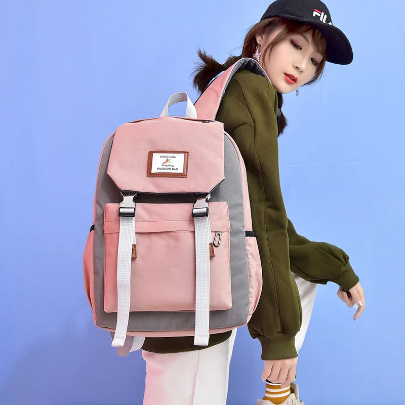 

Backpack Women's New Style Korean-style College Style Middle And High School Students Fashion Vintage Version Large-Volume Casua