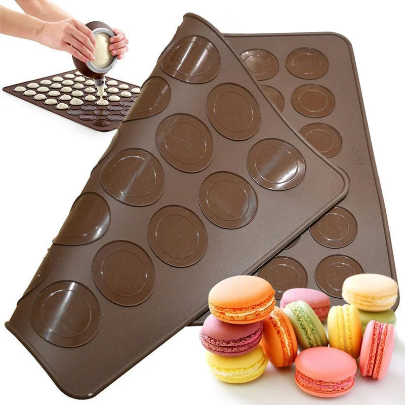

30-Cavity Silicone DIY Mold Baking Mat Silicone Macaron Macaroon Pastry Oven Baking Mould Sheet Mat Cake Mold Cake Tools Kitchen