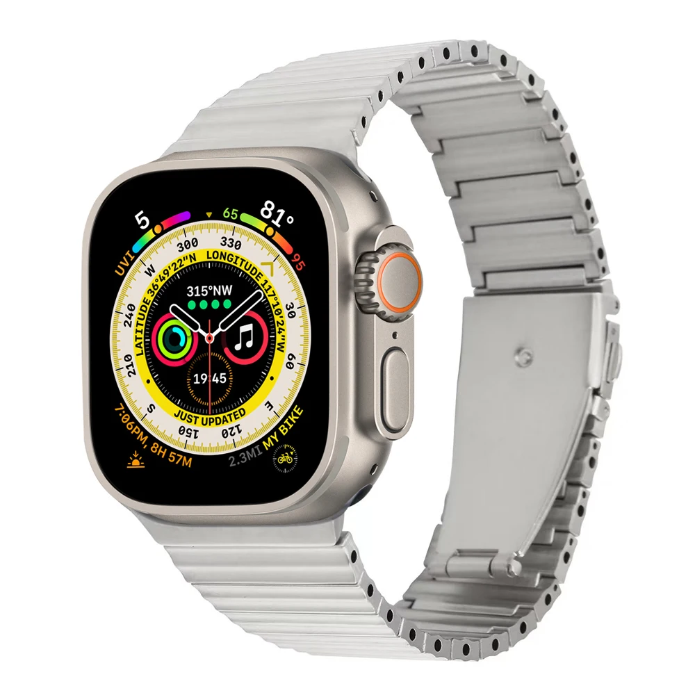 

Металлический браслет Ocean Link для Apple Watch Ultra Band 49 мм 45 мм 44 мм 42 мм 41 мм 40 мм 38 мм, браслет из нержавеющей стали для iWatch SE 8 7 6 5