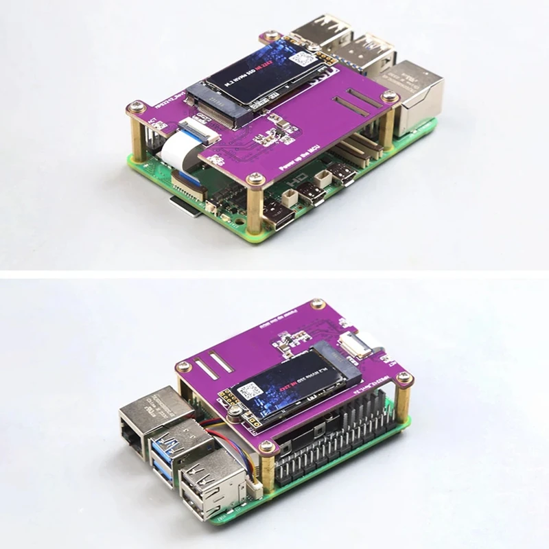 PCIE M.2 NVME 2230 2242 Gen3 SSD HAT Плата расширения + корпус для Raspberry Pi 5 Прочный