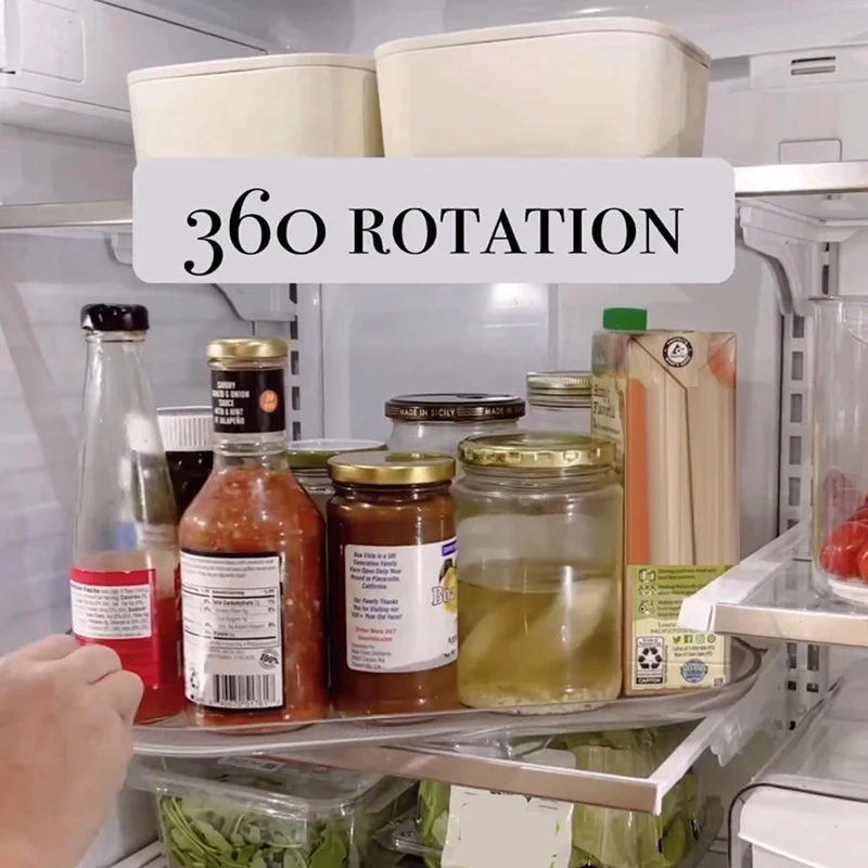 2 упаковки органайзера поворотного стола Lazy Susan для холодильника вращающийся
