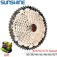 sunshine mountain bicycle freewheel bicycle sprocket mtb cassette 89101112 speed 32364042465052t for shimanosram