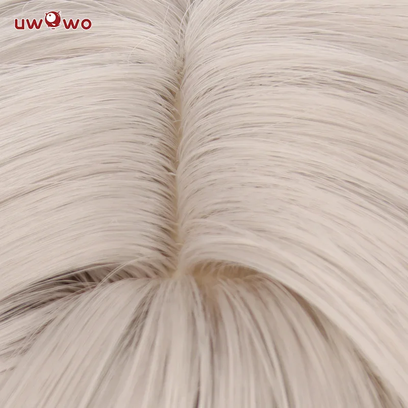 Косплей-парик UWOWO Genshin Impact Lynette серебристо-серый длинные волосы 95 см