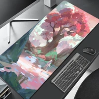 cherry blossoms desk protector mat 800x400 pc deskmats anime notebook gamer decoration laptops japanese style art xxl mouse pads