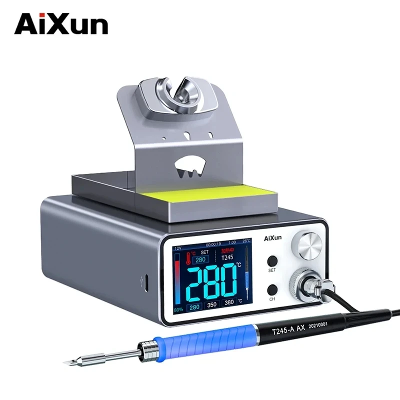 Фото Паяльная станция RR AIXUN 200 Вт T3AS T3B с электрической ручкой для паяльника T245 для мобильных устройств №4