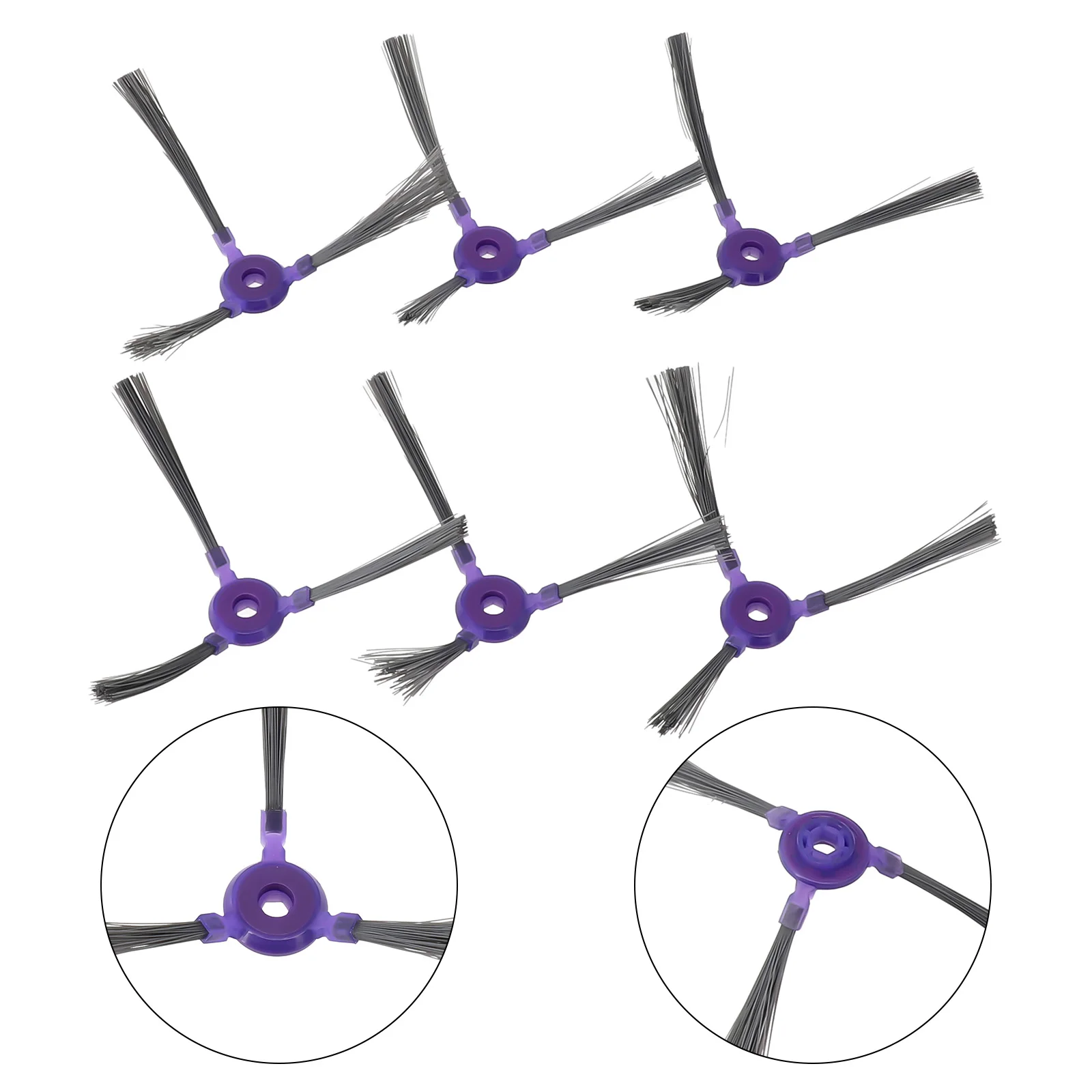 6 шт. боковая щетка с 3 ручками для пылесосов Samsung Powerbot-E VR05R5050WK запчасти аксессуары