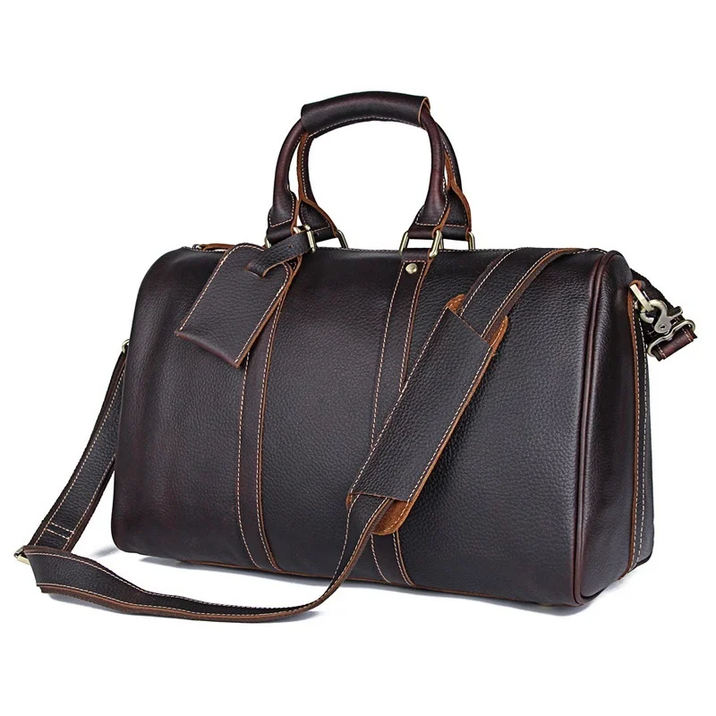 45cm Genuine Leather Travel Bag 2020 New Arrivals Men Women Handbags High Fashion Travel duffle bags male weekend bag