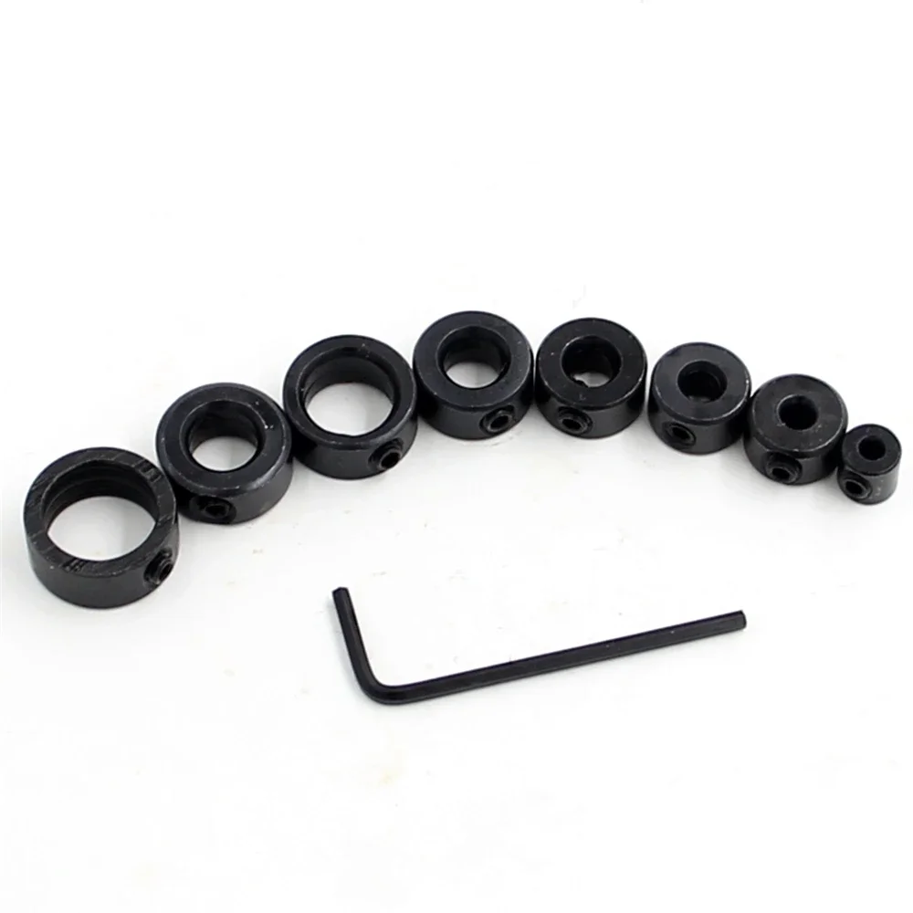 

8 шт. сверло ограничительное кольцо 3-16 мм установочные круги деревообрабатывающий винтовой зажим сверло регулирующий инструмент с небольшим набором гаечных ключей