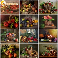 chenistory paint by number fruit drawing on canvas handpainted still lifes painting gift diy pictures by number kits home decor