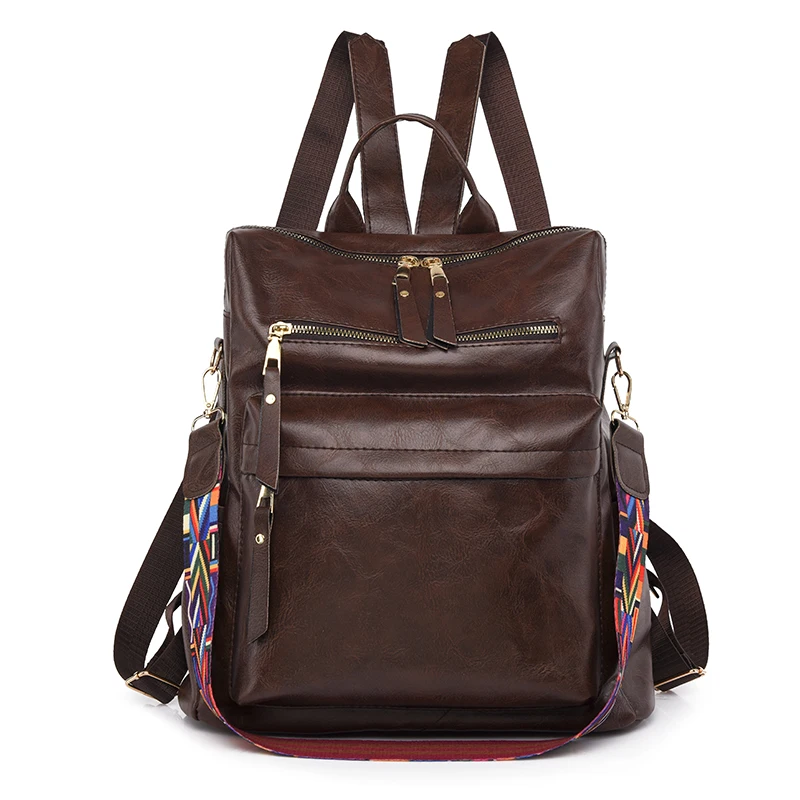 

Hot NEW Fashion Anti Theft Women Backpack Durable Leather School Bag Pretty Style Girls School Backpack Female Travel Backpack