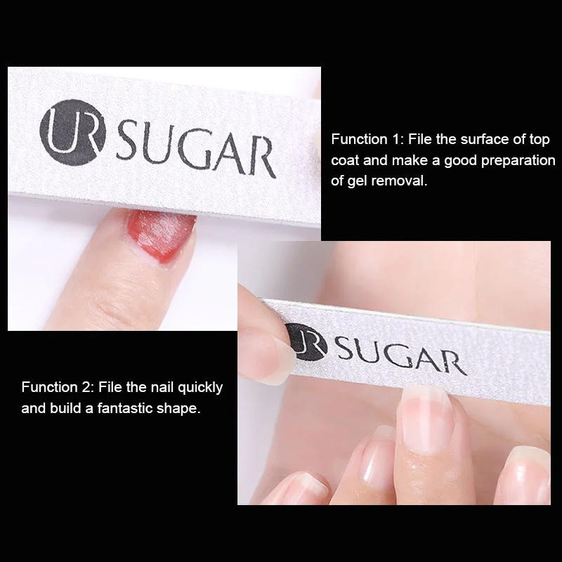UR SUGAR 5/10 шт Профессиональные пилки для ногтей 100 180 1000 грит пилка маникюрный набор