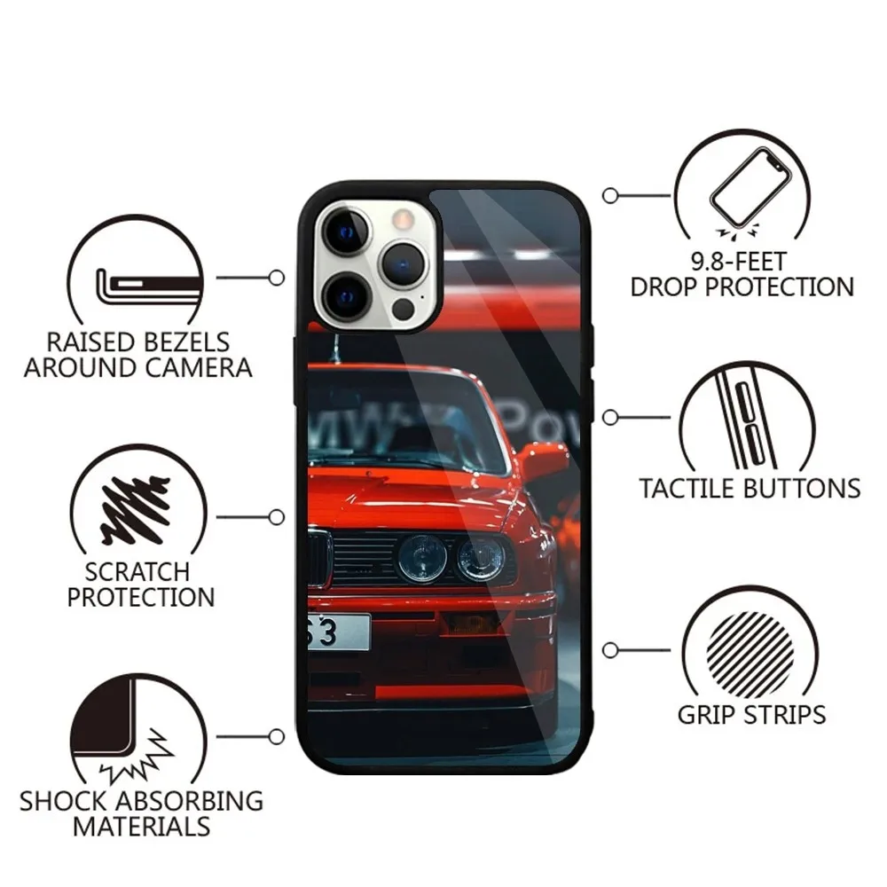 Крутой автомобильный флэш-чехол для телефона Bmwes iPhone 16 15 14 13 12 11 Plus Pro Max Mini Magsafe