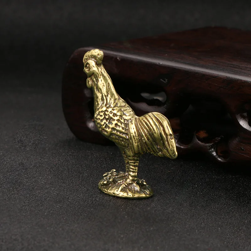 Латунная металлическая фигурка петуха медные украшения двенадцать знаков