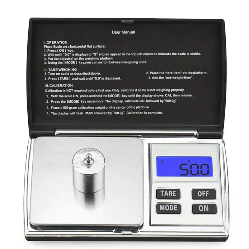 Digital Kitchen Scale Jewelry Gold Balance Weight Gram LCD Pocket Weighting Electronic Scales