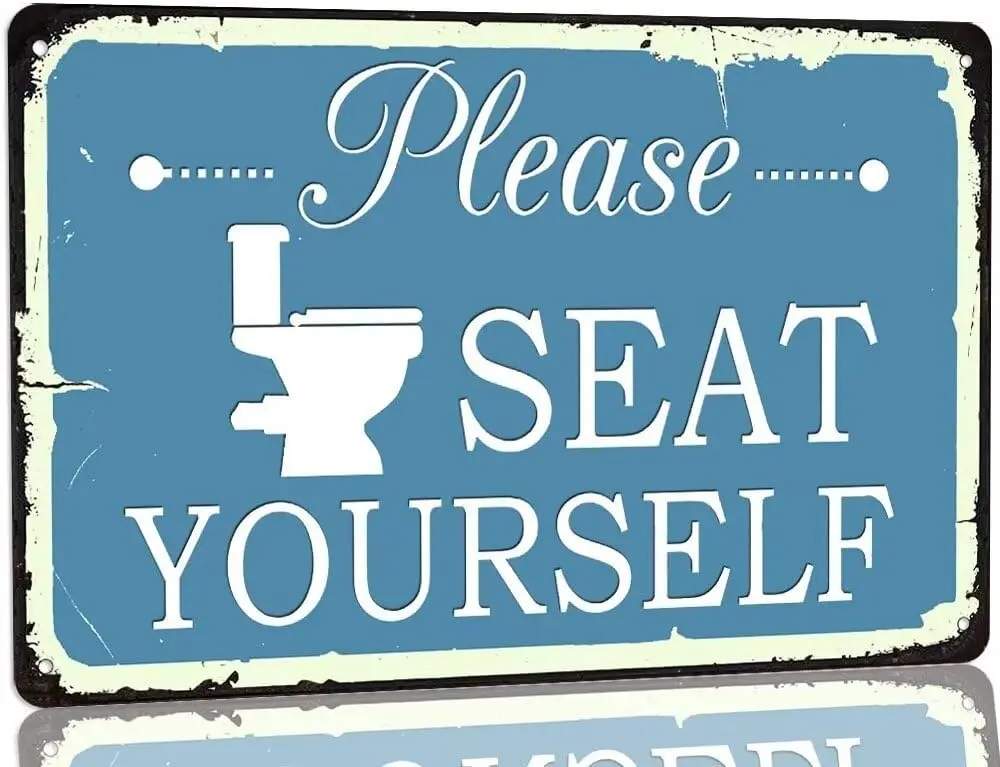 KanaAt Vintage Please Yourself Sign Металлическая жестяная вывеска - Фермерский дом Ванная
