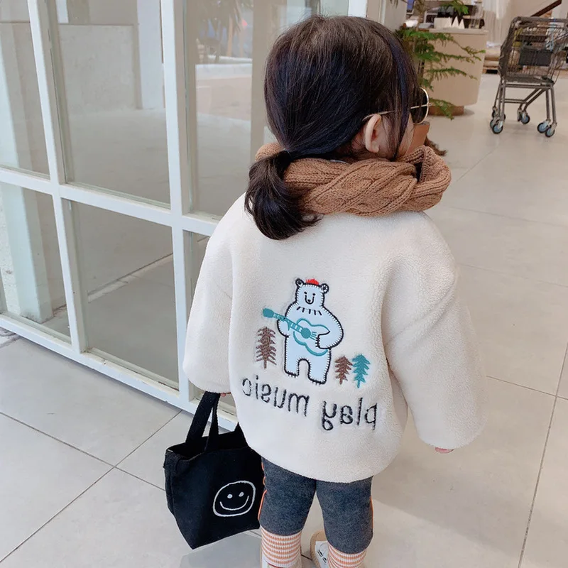 

2022 Children's Clothing Girls Autumn Coat Girls Coat Boys Winter Lamb Wool Coat Children Thickening Warm Clothing