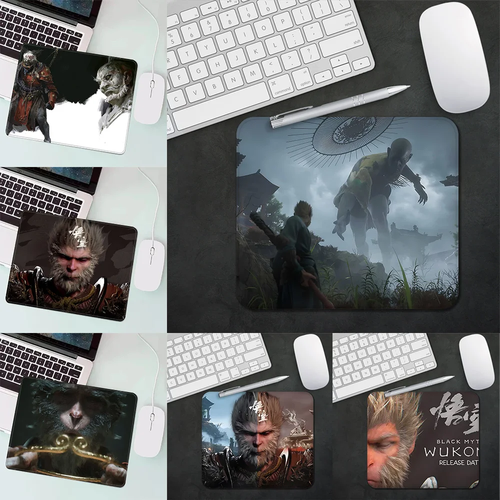 Черный коврик для игровой мыши Wukong Myth XS маленький Коврик Для Мыши ПК настольное