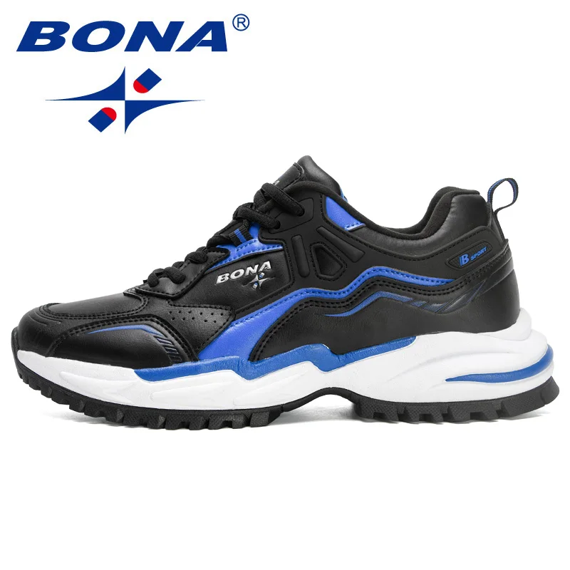 BONA 2022 New Designers Running Shoes Men Autumn Sneakers Man High Quality Light Breathable Sport Athletic Shoes Mansculino Soft